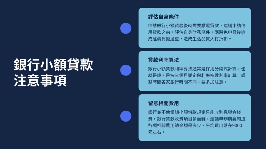 銀行小額貸款注意事? class=